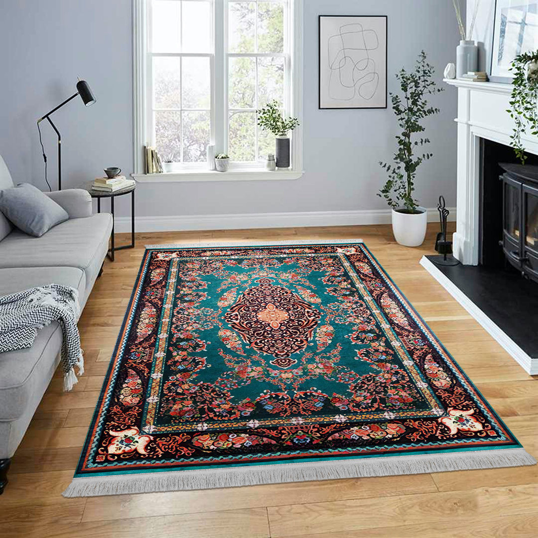 فرش مخمل نادی طرح سنتی کد O112